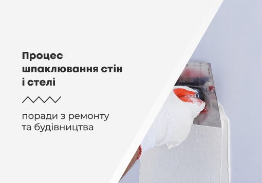 Процес шпаклювання стін і стелі
