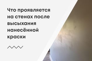 Что проявляется на стенах после высыхания нанесённой краски
