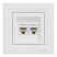 Двойная компьютерная розетка RJ45 Schneider Electric Asfora, белая