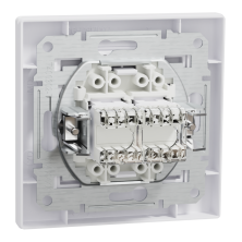 Двойная компьютерная розетка RJ45 Schneider Electric Asfora, белая
