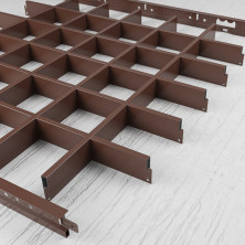 Профиль Грильято 100x100 H40 коричневый RAL8017 (600 мм)