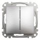 Двухклавишный переключатель Schneider Electric Sedna Design&Elements, матовый алюминий Киев