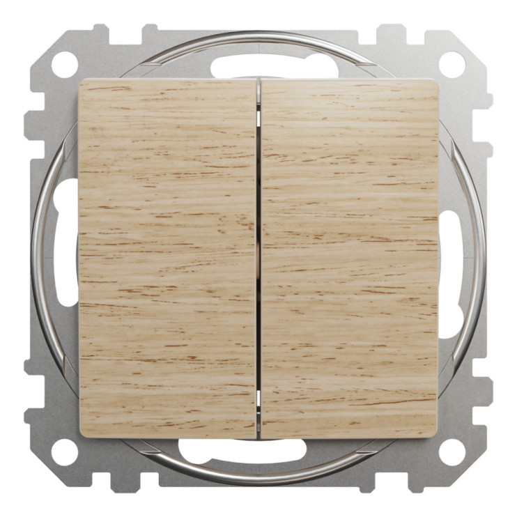 Двухклавишный выключатель Schneider Electric Sedna Design&Elements, берёза Киев в Киеве - Новаторстрой - фото 1