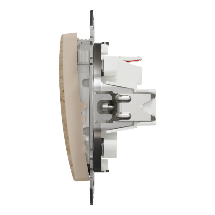 Двоклавішний вимикач Schneider Electric Sedna Design&Elements, береза - Новаторбуд - фото 4