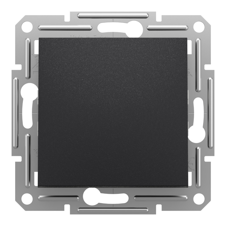 Переключатель одноклавишный самозажимной Schneider Electric Asfora, антрацит Киев в Киеве - Новаторстрой - фото 1