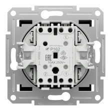 Перемикач одноклавішний самозатискний Schneider Electric Asfora, антрацит