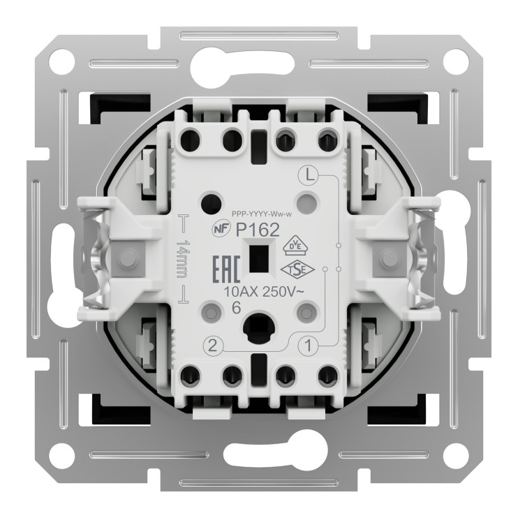 Переключатель одноклавишный самозажимной Schneider Electric Asfora, антрацит - Новаторстрой - фото 2