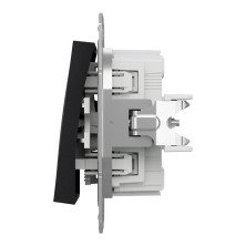 Перемикач одноклавішний самозатискний Schneider Electric Asfora, антрацит