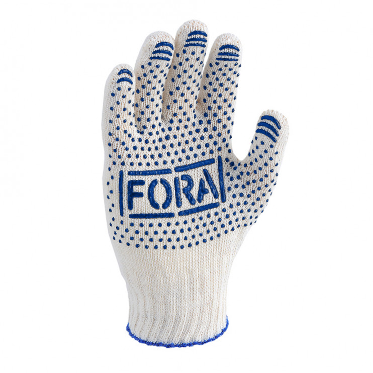 Перчатки трикотажные рабочие Doloni Fora с рисунком ПВХ Киев в Киеве - Новаторстрой - фото 1