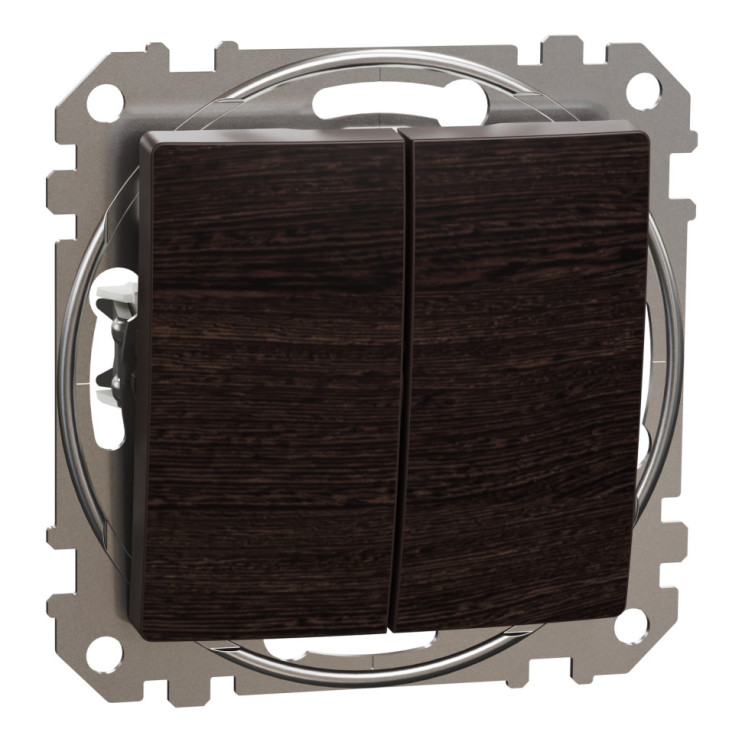 Двоклавішний вимикач Schneider Electric Sedna Design&Elements, венге - Новаторбуд - фото 3