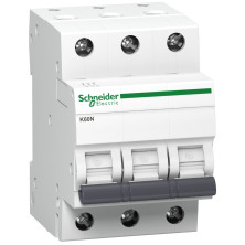 Автоматический выключатель Schneider Electric Acti9 K60N, 3P, 63A, C кривая, 6000A
