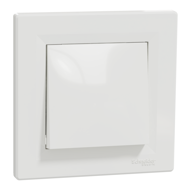 Перемикач одноклавішний самозатискний Schneider Electric Asfora, білий - Новаторбуд - фото 3