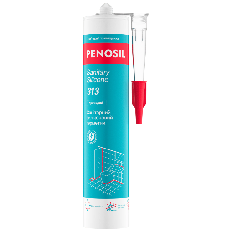 Герметик санитарный силиконовый PENOSIL Sanitary Silicone 313c белый (310 мл) - Новаторстрой - фото 1