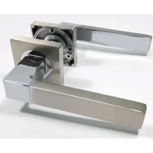 Ручка дверна FUSION JK SN/CP-3 матовий нікель/хром