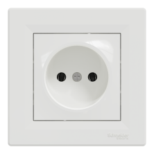 Розетка без заземлення Schneider Electric Asfora, біла