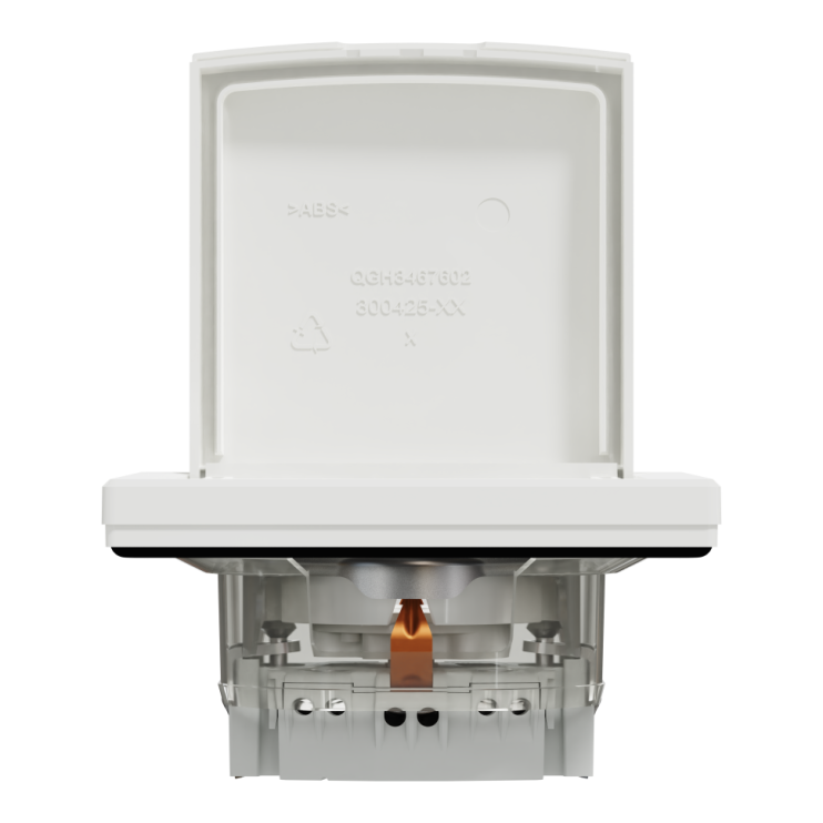 Розетка с заземлением, крышкой и защитными шторками Schneider Electric Asfora, белая - Новаторстрой - фото 7