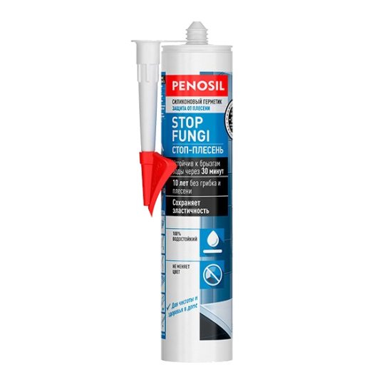 Герметик силіконовий Penosil Stop Fungi Silicone Sealant прозорий (280 мл) Київ у Києві - Новаторбуд - фото 1