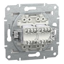 Розетка RJ45 двойная UTP Cat 5E, без рамки, Schneider Electric Asfora, белая