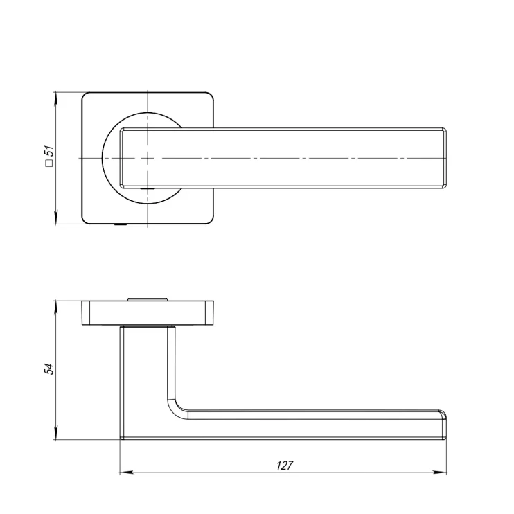 Ручка дверна OPTIMA JK BL-24 чорний - Новаторбуд - фото 2