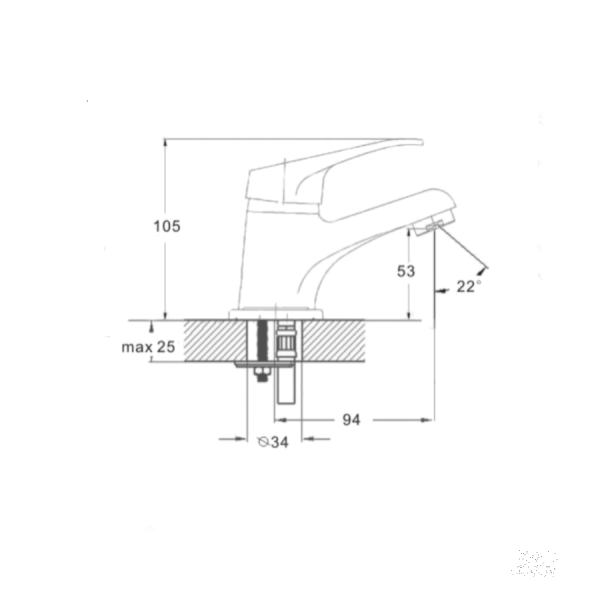 Змішувач Zegor LUN1 для умивальника - Новаторбуд - фото 2