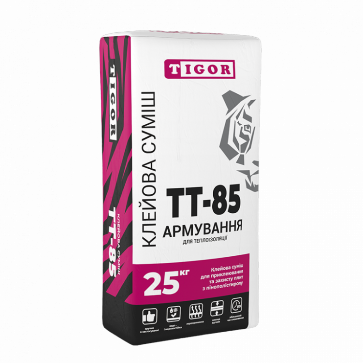 Клей для теплоизоляционных плит TIGOR ТТ-85 Армирование (25 кг) - Новаторстрой - фото 1