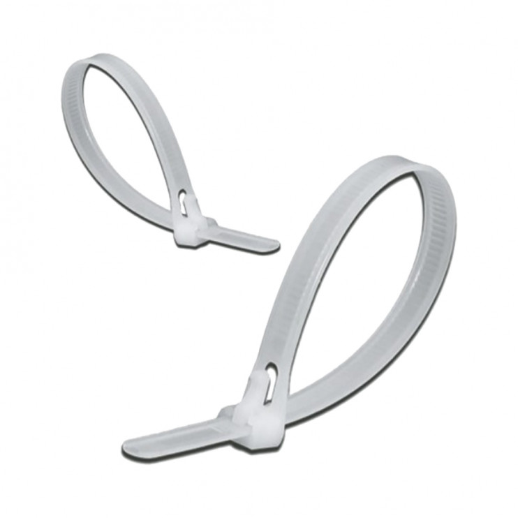 Кабельные стяжки белые 3,6x300 мм (100 шт) - Новаторстрой - фото 1