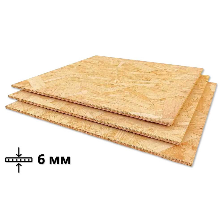 Плита OSB 6 мм Swiss Krono - Новаторбуд - фото 1