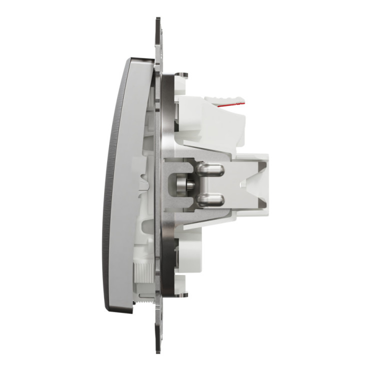 Одноклавишный выключатель Schneider Electric Sedna Design&Elements, матовый алюминий - Новаторстрой - фото 4
