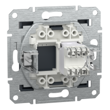 Компьютерная розетка RJ45 UTP Cat 5E Schneider Electric Asfora, антрацит