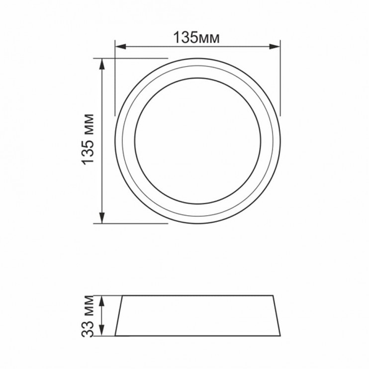 Светильник накладной LED Titanum 12W 5000K 135x35мм - Новаторстрой - фото 4