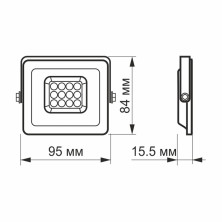Прожектор з датчиком руху та освітлення LED VIDEX F2e 10W 5000K (VL-F2e-105W-S)