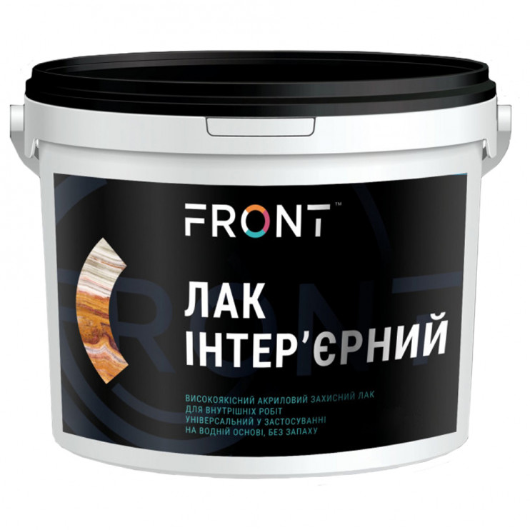 Лак акриловий інтер'єрний FRONT (2 кг) - Новаторбуд - фото 1