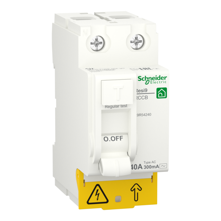 Диференціальний вимикач навантаження Schneider Electric Resi9 40A, 300мA, 2P, тип АС Київ у Києві - Новаторбуд - фото 1