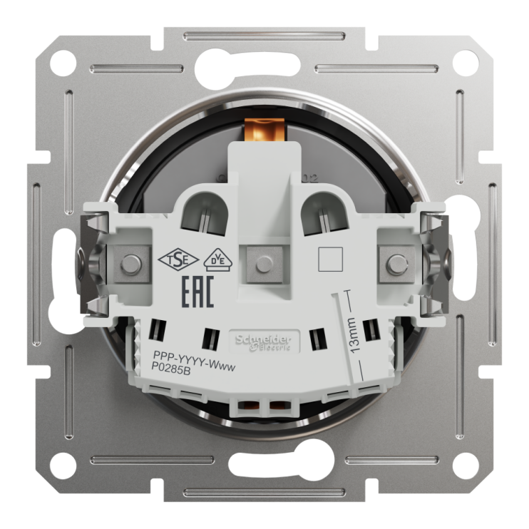 Розетка с заземлением Schneider Electric Asfora, антрацит Киев в Киеве - Новаторстрой - фото 2