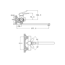 Змішувач для ванни довгий Zegor FAB7
