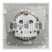 Розетка с заземлением Schneider Electric Asfora, белая
