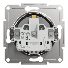 Розетка із заземленням та захисними шторками Schneider Electric Asfora, антрацит