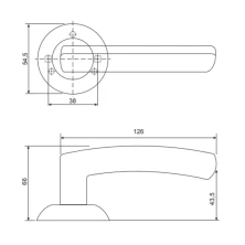 Ручка дверная Sempra H-14093-A-NIS никель Premium