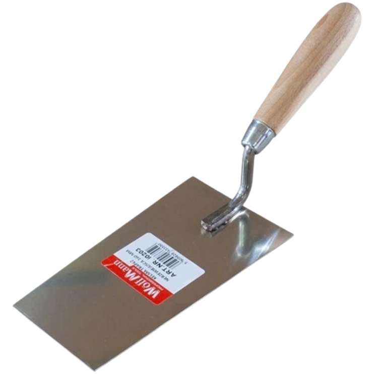 Кельма трапецієподібна WoffMann вузька з нержавіючої сталі (140 мм) Київ у Києві - Новаторбуд - фото 1