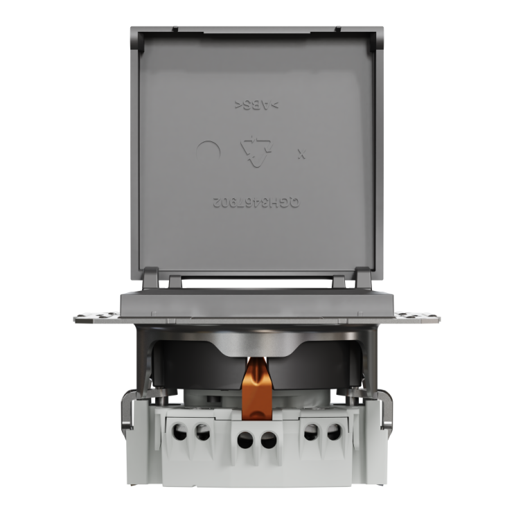 Розетка із заземленням та захисною кришкою Schneider Electric Asfora, антрацит - Новаторбуд - фото 7