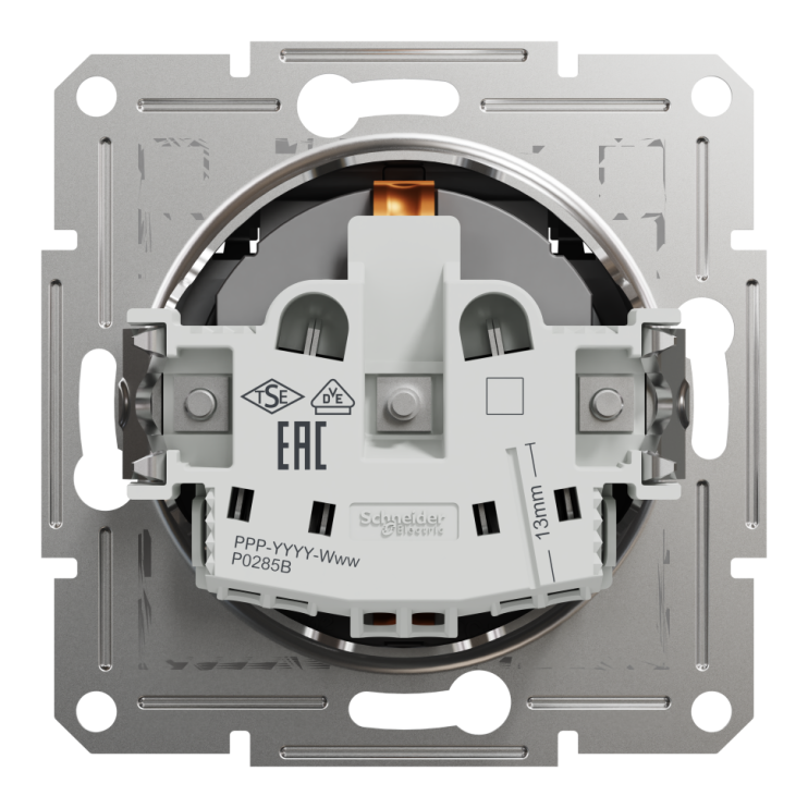 Розетка із заземленням та захисною кришкою Schneider Electric Asfora, антрацит - Новаторбуд - фото 2