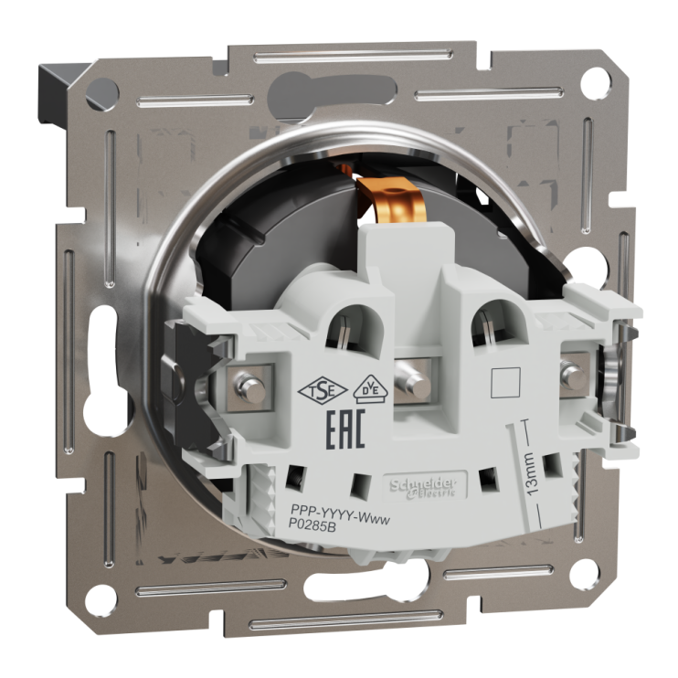 Розетка із заземленням та захисною кришкою Schneider Electric Asfora, антрацит - Новаторбуд - фото 3