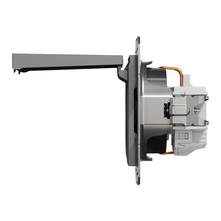 Розетка із заземленням та захисною кришкою Schneider Electric Asfora, антрацит - Новаторбуд - фото 5