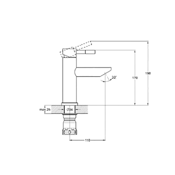 Змішувач для умивальника Zegor FAB1 - Новаторбуд - фото 2