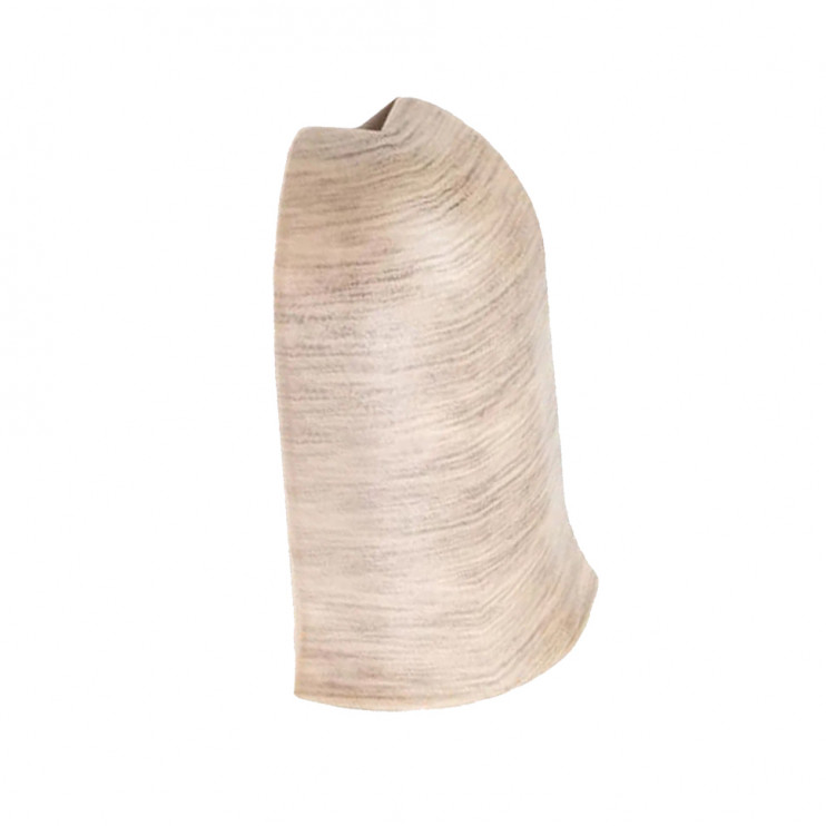 Угол внешний для плинтуса TIS дуб белый с коэкструзией (ПЛГНК-0014) - Новаторстрой - фото 1