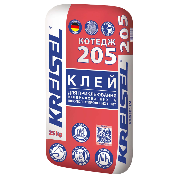 Клей для минераловатных и пенополистирольных плит Kreisel 205 (25 кг) Киев в Киеве - Новаторстрой - фото 1