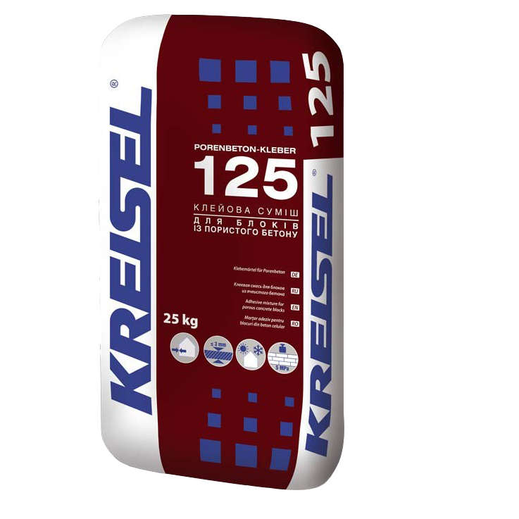 Клей для блоків із пористого бетону Kreisel 125 (25 кг) - Новаторбуд - фото 1