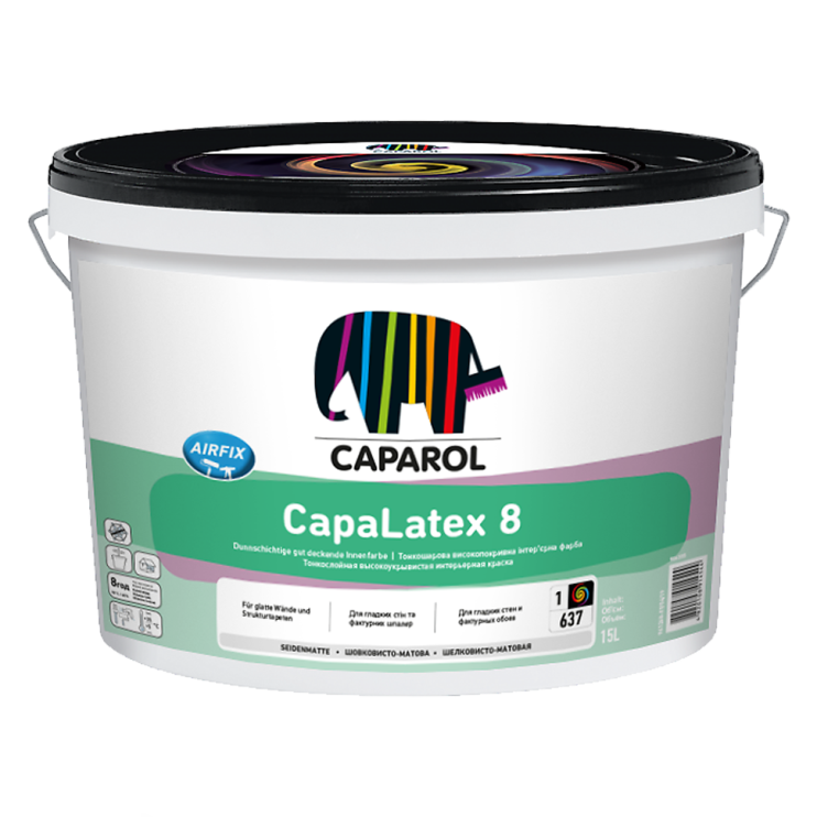Фарба інтер'єрна латексна Caparol CapaLatex 8 База 1 шовковисто-матова (2,5 л) Київ у Києві - Новаторбуд - фото 1