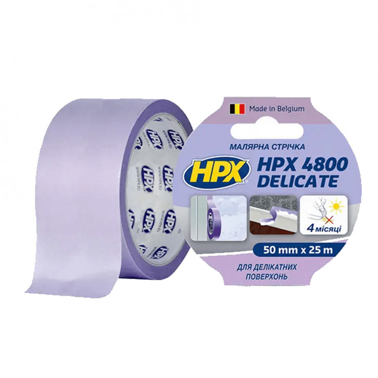Стрічка малярська HPX 4800 60С 50 мм x 25 м пурпурна Київ у Києві - Новаторбуд - фото 1