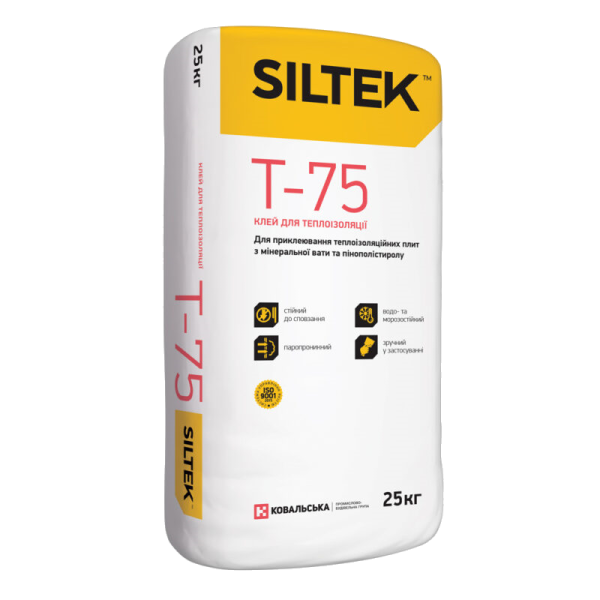 Клей для систем теплоизоляции Siltek T-75 (25 кг) - Новаторстрой - фото 1